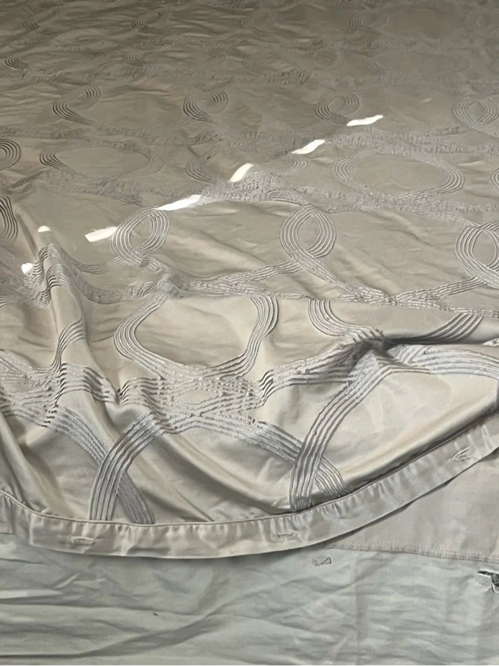Hotel Collection Silver-Taupe geometric King size duvet cover